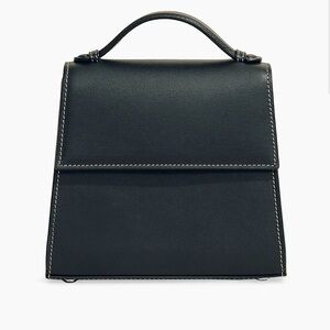 NWT: Small Leather Top Handle Bag